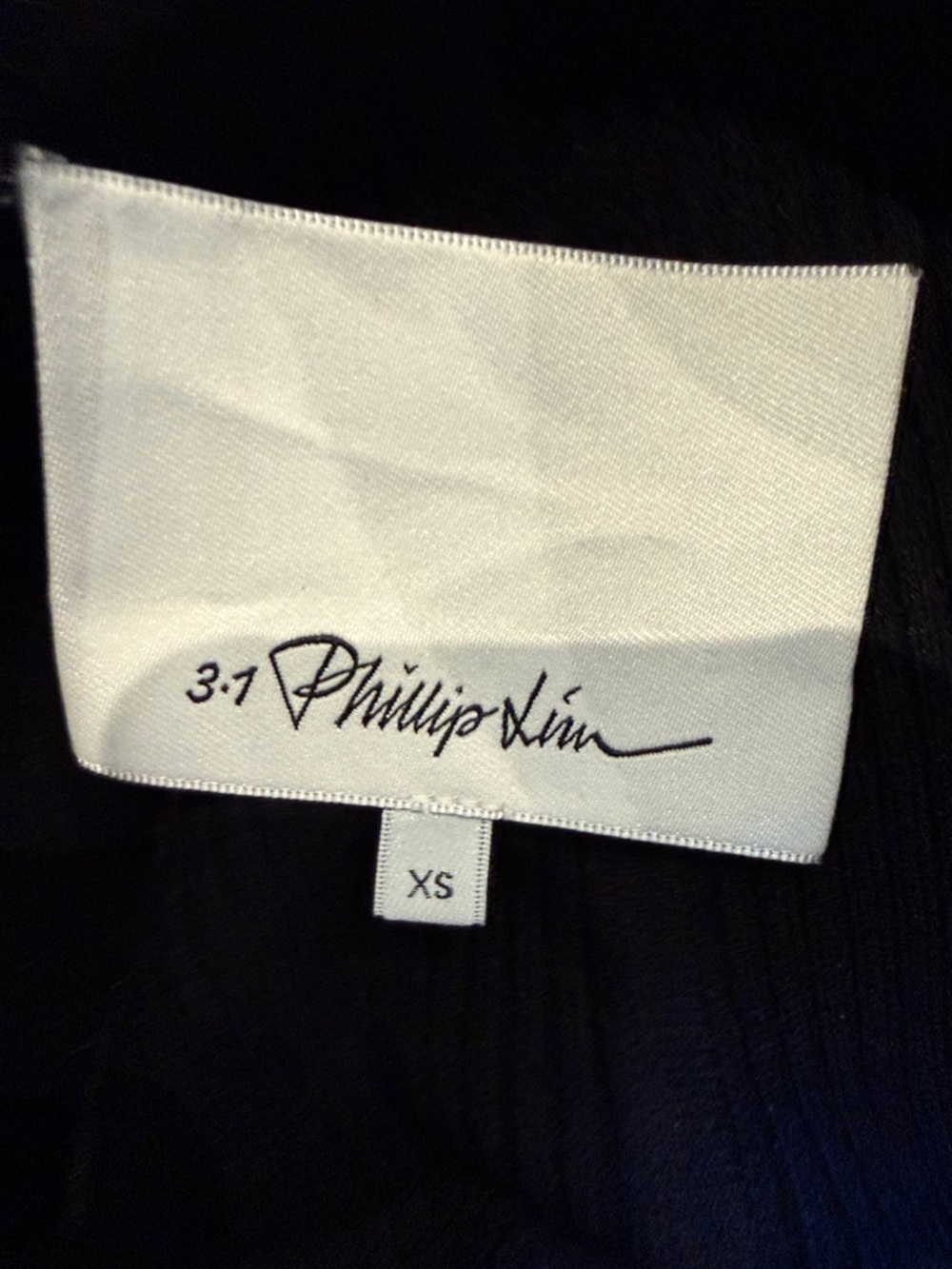 3.1 Phillip Lim Black A-Line Midi Skirt with Ribbed Waist - Picture 3 of 3